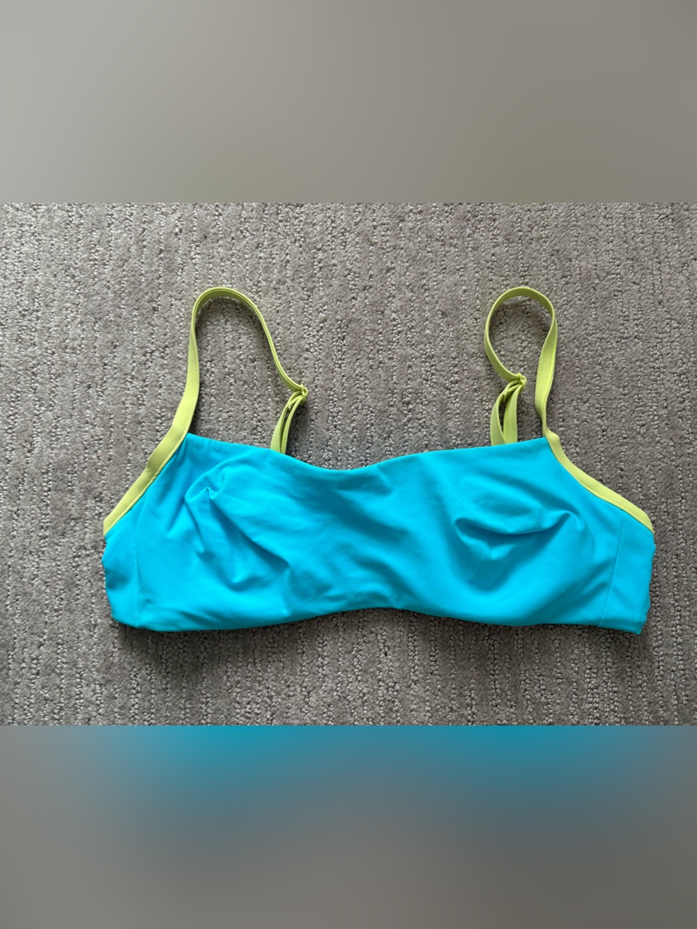 Y2K Victoria's Secret Turquoise and Lime Green Bikini Top